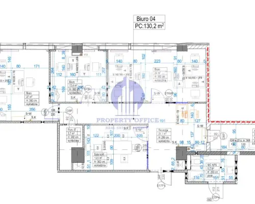 Mokotów: lokal biurowy 148,43m2 do wynajęcia