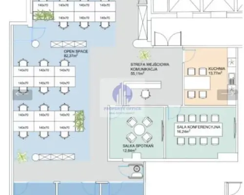 Śródmieście: lokal biurowy 263,80 m2 do wynajęcia