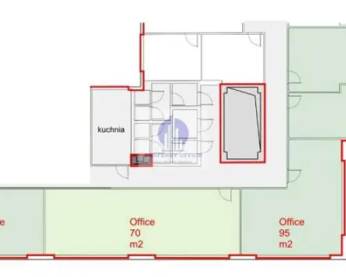 Mokotów: lokal biurowo-usługowy 202 m2 do wynajęcia