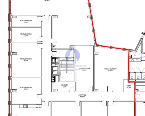 Mokotów: lokal biurowy 641,51 m2 na wynajem
