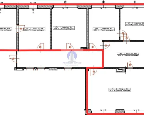 Mokotów: lokal biurowy 173,49 m2 do wynajęcia
