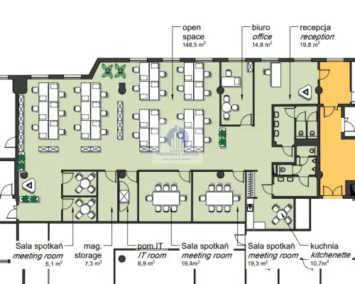 Żoliborz: lokal biurowy 105 m2 do wynajęcia