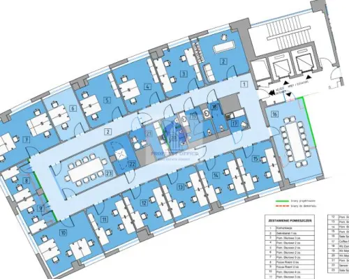Ochota: lokal biurowy 410 m2 do wynajęcia