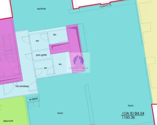 Śródmieście, biuro 237,23m2 do wynajęcia