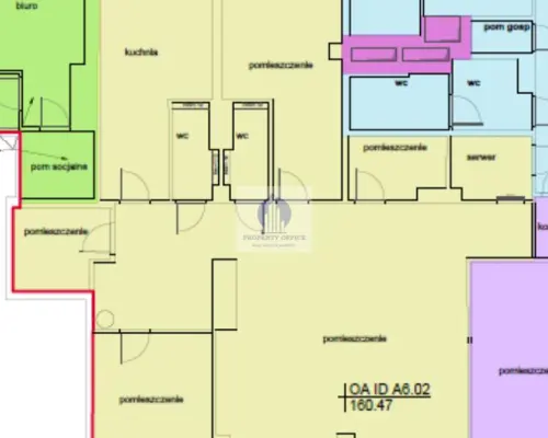 Śródmieście, biuro 191,50m2 do wynajęcia