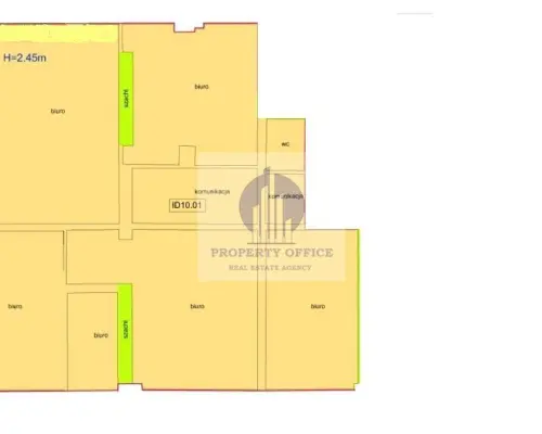 Mokotów: lokal biurowy 252m2 do wynajęcia