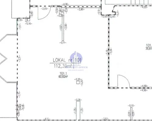 Mokotów: lokal handlowo-usługowy o pow. 112,39m2 do wynajęcia