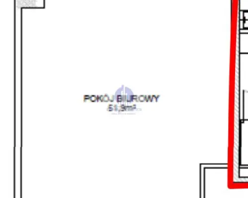 Mokotów: lokal biurowy 60,72 m2 na wynajem