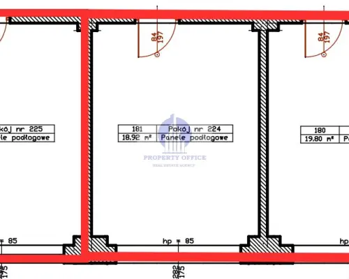 Mokotów: lokal biurowy 58,24 m2 do wynajęcia