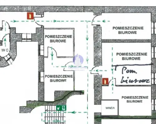 Śródmieście: lokal biurowy 133m2 do wynajęcia
