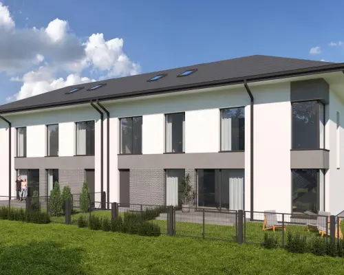 Atrakcyjny dom 1/2 bliźniaka o powierzchni całkowitej 257m2 m z ogródkiem o powierzchni ok 440m2 i garażem w Wawrze osiedle- LA