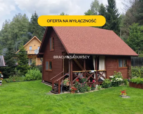Prywatna enklawa w Bystrej Podhalańskiej - Dom letniskowy na działce budowlanej z lasem i strumykiem!     Szukasz miejsca, kt
