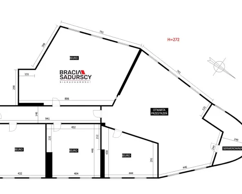 lokal biurowy w biurowcu 155 m2 Prądnik Biały
