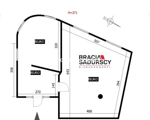 lokal biurowy 44 m2 Prądnik Biały biurowiec