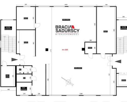 Open space/całe piętro w nowoczesnym biurowcu 1-P