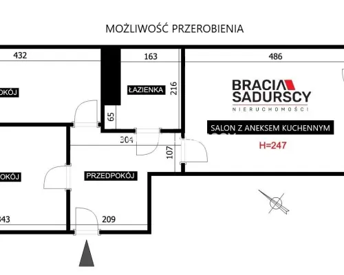 2 pok| 44,5m² |balkon |duża piwnica|ul. Komandosów