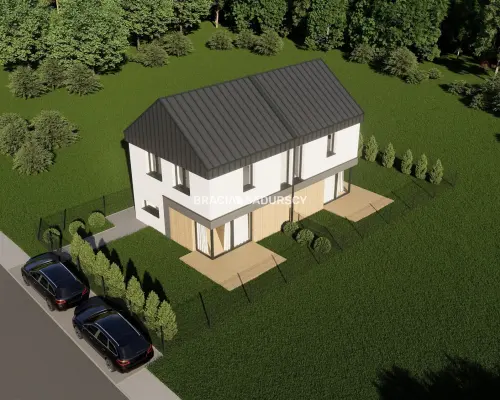3pok.65m2 dwupoziomowe/nowoczesna bryła budynku