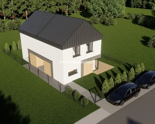 3pok.65m2 dwupoziomowe/nowoczesna bryła budynku