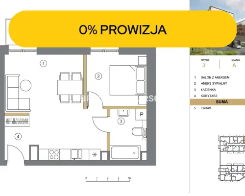 41m2 2pok + balkon / winda