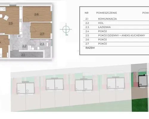 4 pok 68m2 /balko/ogródek/ 2 m.postojowe