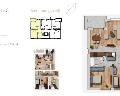 66,25 m² | 3 pokoje | Kameralne osiedle