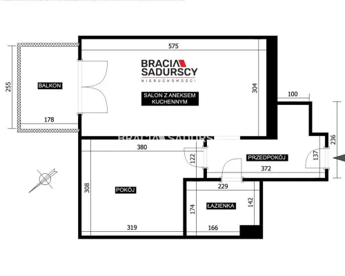 Zadbane 38 m² z balkonem | Piaski Wielkie
