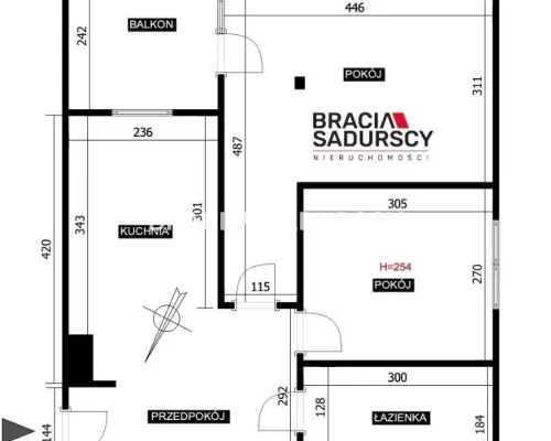 2-pok| 47,13 m²|Wieliczka,przy granicy Krakowa.