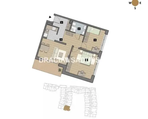 Dostępne mieszkania od 25m2 do 63m2. 