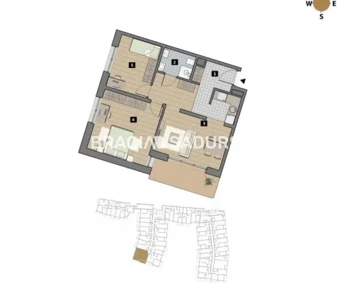 Dostępne mieszkania od 25m2 do 63m2. 