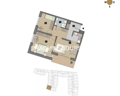 Dostępne mieszkania od 25m2 do 63m2. 