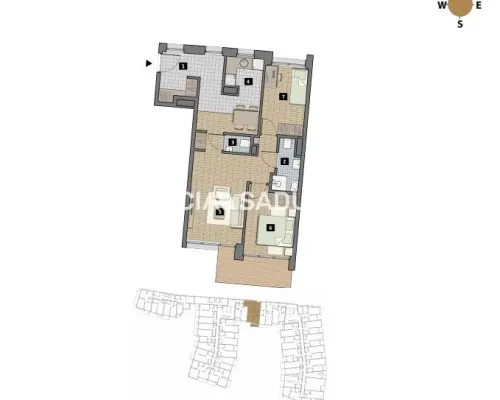 Dostępne mieszkania od 25m2 do 63m2. 