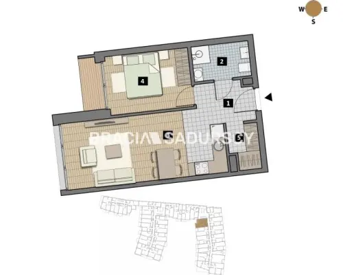 Dostępne mieszkania od 25m2 do 63m2. 