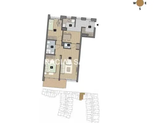 Dostępne mieszkania od 25m2 do 63m2. 