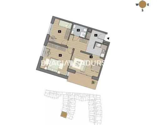 Dostępne mieszkania od 25m2 do 63m2. 