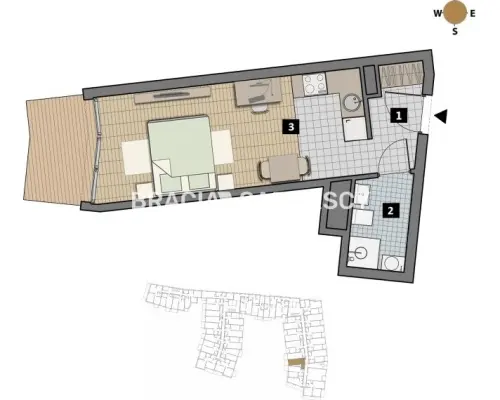 Dostępne mieszkania od 25m2 do 63m2. 