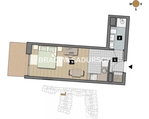Dostępne mieszkania od 25m2 do 63m2. 