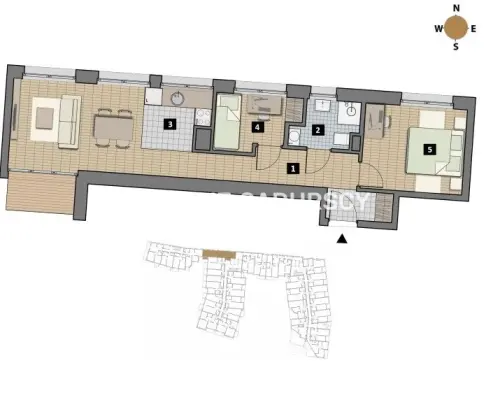 Dostępne mieszkania od 25m2 do 63m2. 