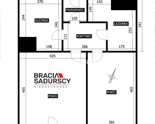 Kraków, Mistrzejowice - 2 pokoje 53 m²    Oferujemy przestronne 2-pokojowe mieszkanie o powierzchni 53,02 m²