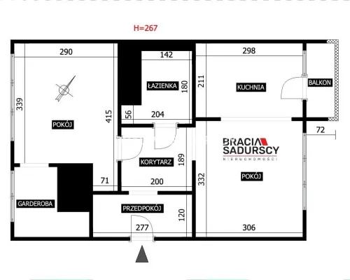 Kraków, al. Grottgera, Krowodrza - mieszkanie 39 m² z balkonem i garażem.   Na sprzedaż dwupokojowe mieszkanie o