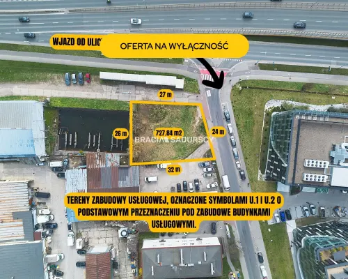 Działka przy Nowohuckiej w Krakowie pod inwestycje