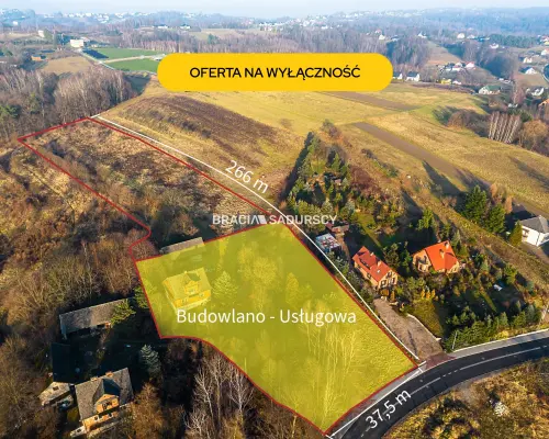 Działka inwestycyjna 1,3 ha, mpzp bliźniaki, media