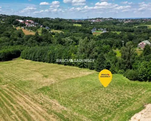 6 arów budowlanej, piękna panorama, Mogilany