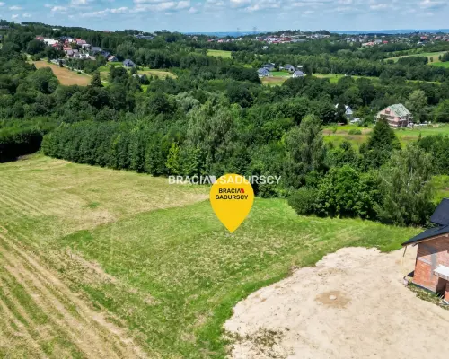 6 arów budowlanej, piękna panorama, Mogilany