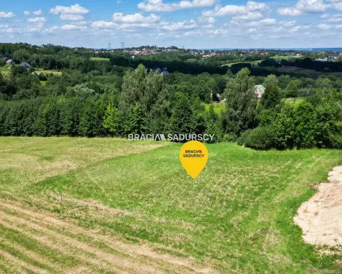 6 arów budowlanej, piękna panorama, Mogilany