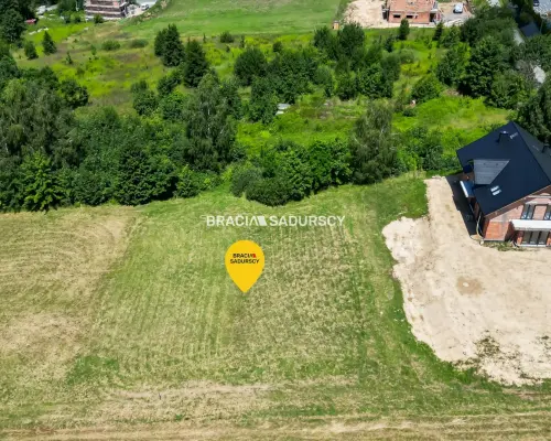 6 arów budowlanej, piękna panorama, Mogilany
