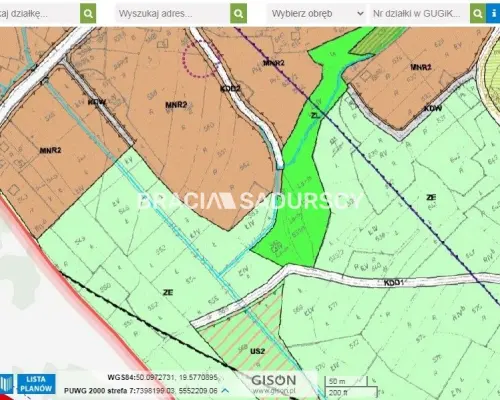 Działka budowlano - rolna u podnóża Zamku Tenczyn