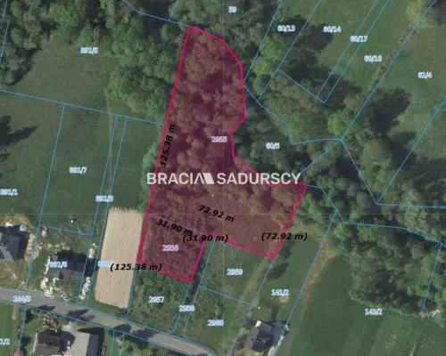 Działka budowlano-leśna. Siepraw.