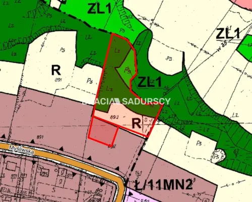 Działka budowlano-leśna. Siepraw.