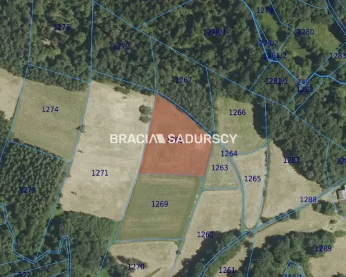 DZIAŁKA BUDOWLANA 43 ARY WIDOK LIPNICA GÓRNA