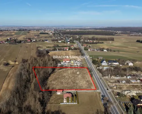 Maszków, 2,5 km od S7 | 1,1 ha Usługi | Przy trasie 772 I Zgoda na lokalizację zjazdu      LOKALIZACJA STRATEGICZNA:
